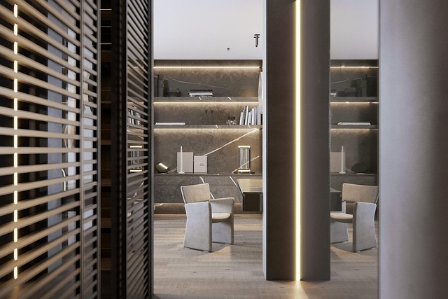 smart thermostat mounted on wall in contemporary living room